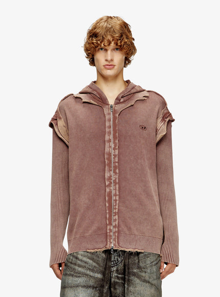 Diesel K-Pelto Cotton Sweatshirt With Distressed Effect