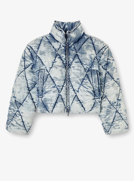 Diesel W-Histel Denim Down Jacket Celeste