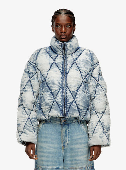 Diesel W-Histel Denim Down Jacket