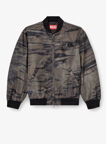 Diesel J-Kepes-Dlbz Nylon Bomber Jacket Nero