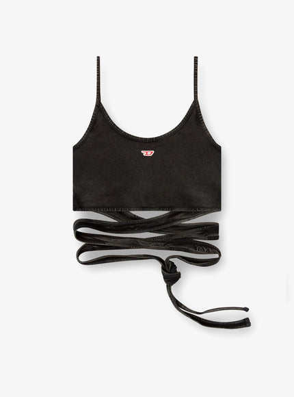 Diesel T-Leya Stretch Cotton Top Nero