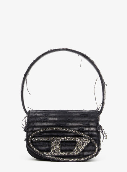 Diesel 1Dr Glitter Fabric Shoulder Bag Uni Nero
