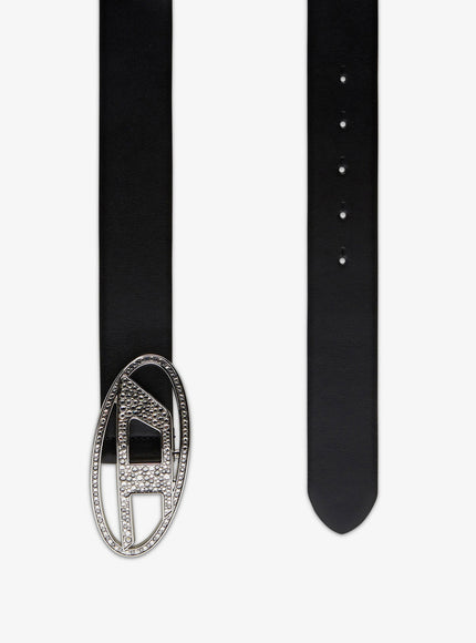 Diesel B-1Dr Strass Leather Belt