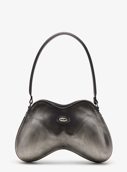 Diesel Double-D Shoulder Pu Shoulder Bag Uni Grigio