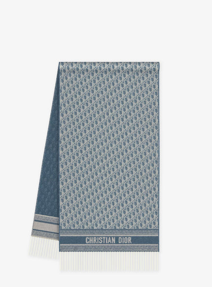Dior Dior Oblique Cashmere Scarf Uni Bleu