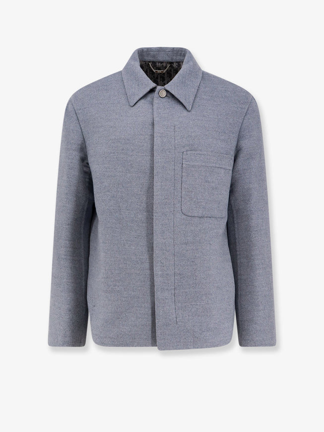 Dior Virgin Wool, Cashmere And Silk Jacket Azzurro