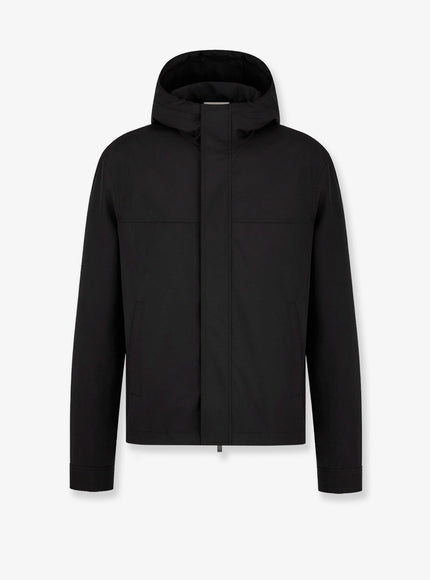 Dior Hooded Jacket With Iconic Embroidery Noir