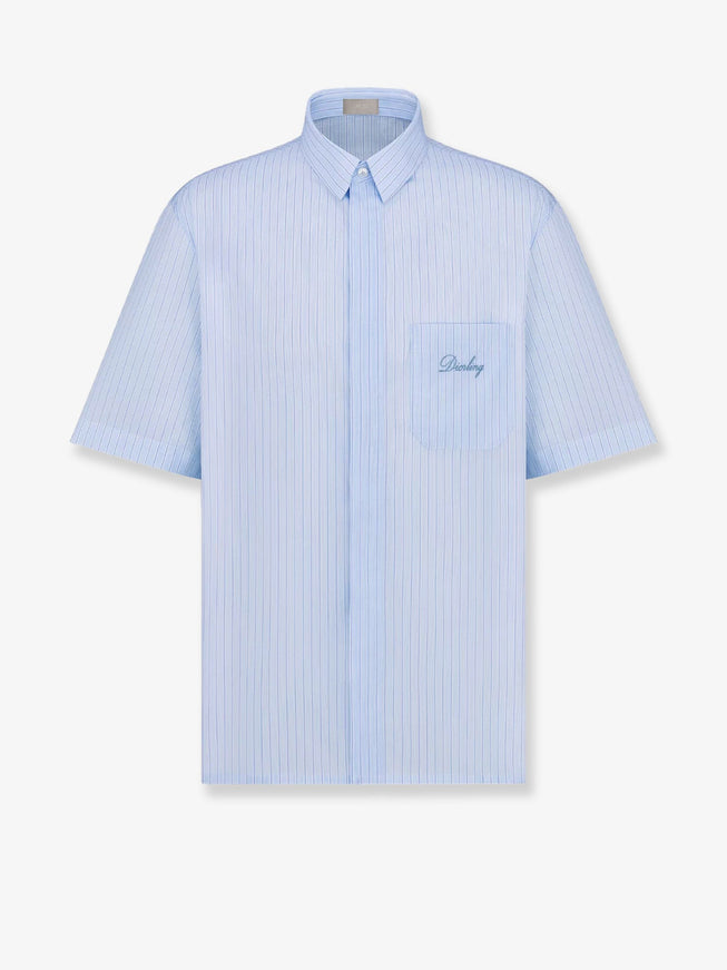 Dior Diorling Cotton Striped Shirt Bleu