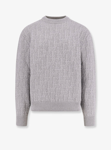 Dior Dior Oblique Cotton Blend Sweater Grigio