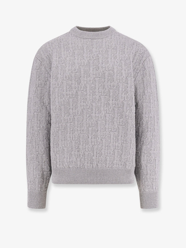Dior Dior Oblique Cotton Blend Sweater Grigio