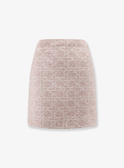 Dior Macrocannage Cotton Blend Tweed Mini Skirt Fantasia