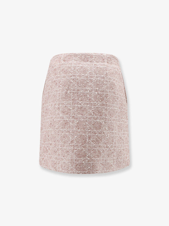 Dior Macrocannage Cotton Blend Tweed Mini Skirt