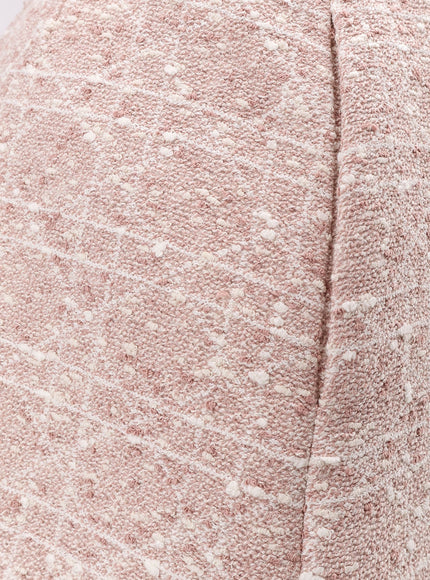 Dior Macrocannage Cotton Blend Tweed Mini Skirt