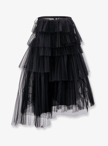 Dior Long Skirt With Tulle Flounces 38 Nero