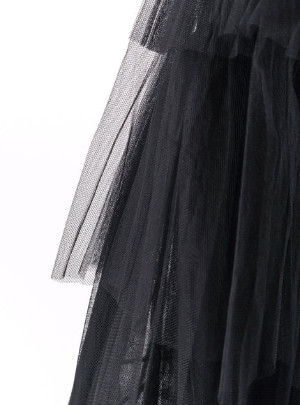 Dior Long Skirt With Tulle Flounces