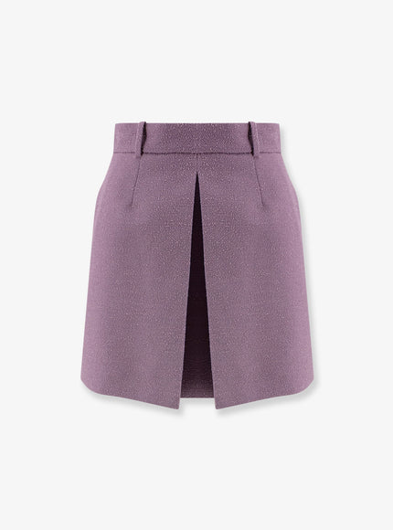 Dior Bouclé Virgin Wool Blend Skirt Viola
