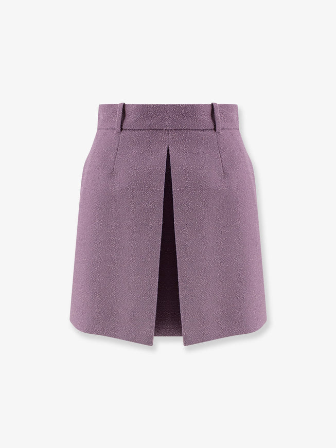 Dior Bouclé Virgin Wool Blend Skirt Viola