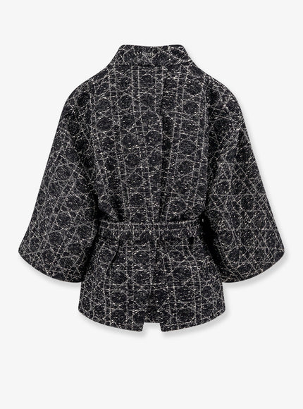 Dior Palto Macrocannage Cotton Blend Tweed Blazer