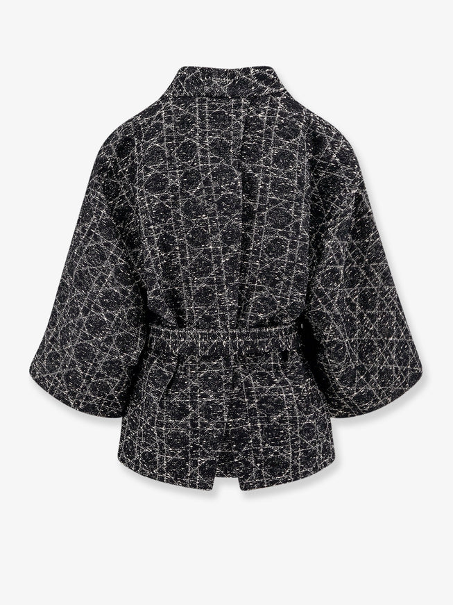 Dior Palto Macrocannage Cotton Blend Tweed Blazer