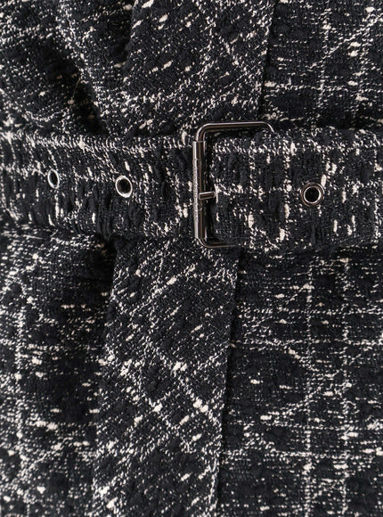 Dior Palto Macrocannage Cotton Blend Tweed Blazer