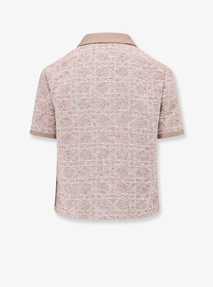 Dior Macrocannage Short Sleeve Cotton Blend Tweed Blazer