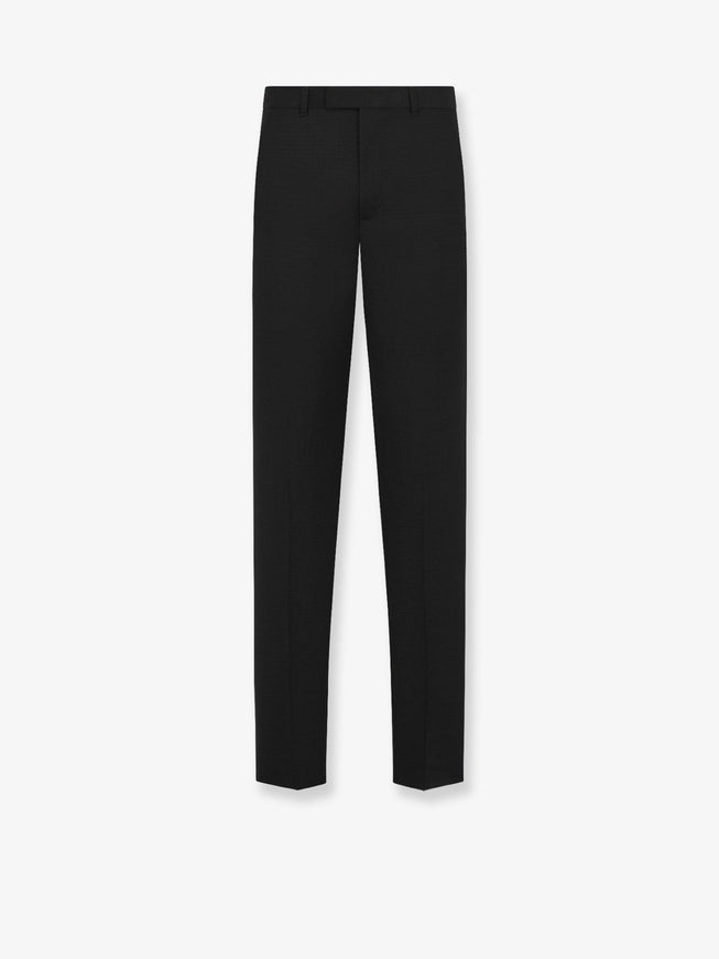 Dior Slim Fit Virgin Wool And Mohair Trousers Noir