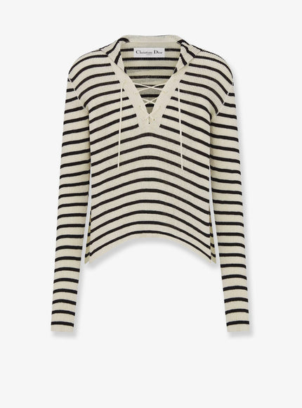 Dior Dioriviera Striped Linen And Silk Sweater Fantasie