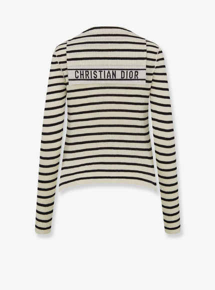 Dior Dioriviera Striped Linen And Silk Sweater