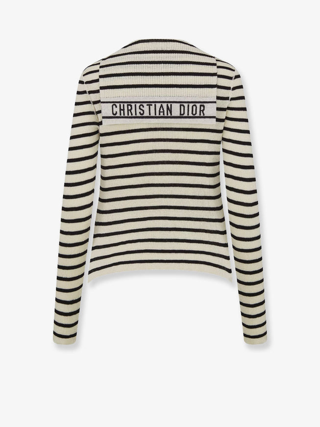 Dior Dioriviera Striped Linen And Silk Sweater