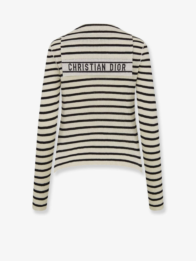 Dior Dioriviera Striped Linen And Silk Sweater