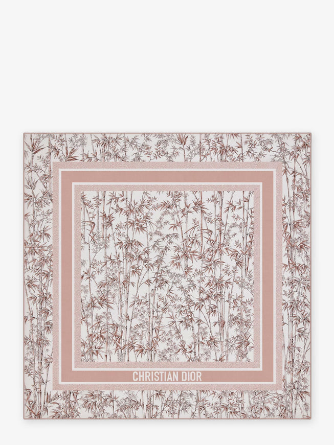 Dior Toile De Jouy Natura Silk Foulard Uni Rose