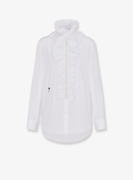 Dior Cotton Shirt With Removable Detail Blanc