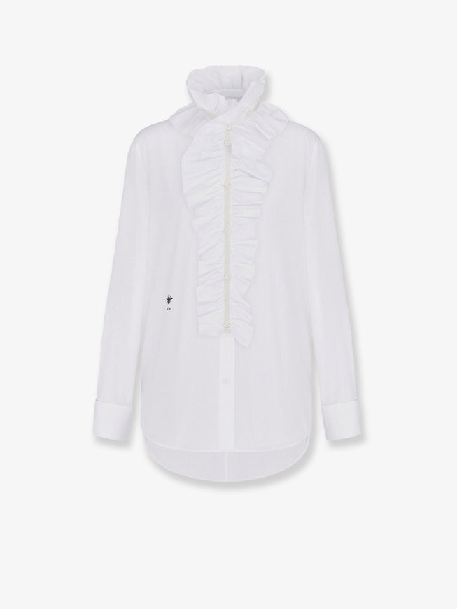 Dior Cotton Shirt With Removable Detail Blanc