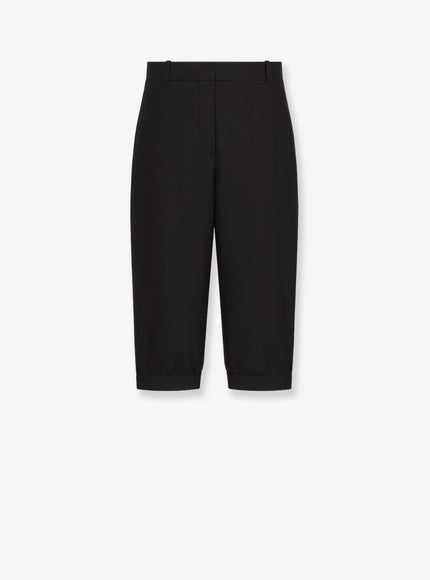 Dior Virgin Wool And Silk Grain De Poudre Bermuda Shorts Noir