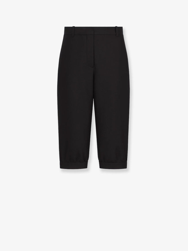 Dior Virgin Wool And Silk Grain De Poudre Bermuda Shorts Noir