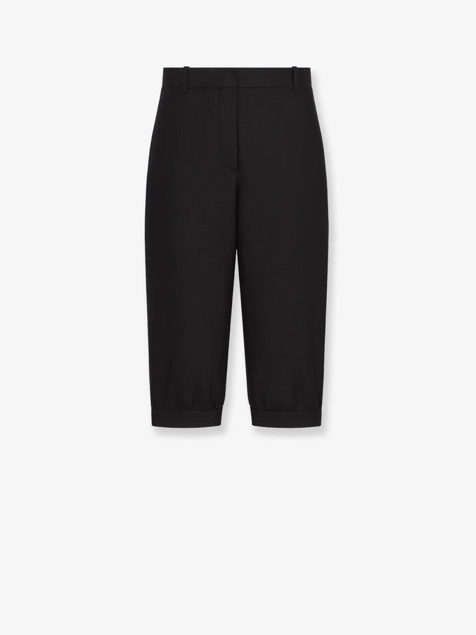 Dior Virgin Wool And Silk Grain De Poudre Bermuda Shorts Noir