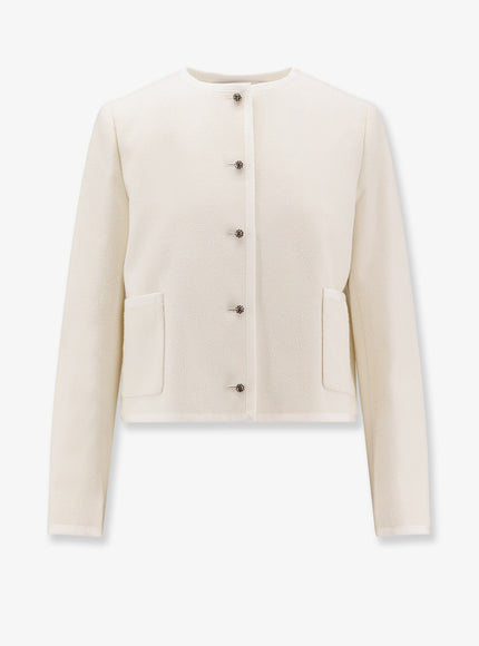 Dior Bouclé Cotton And Virgin Wool Blazer Ecru