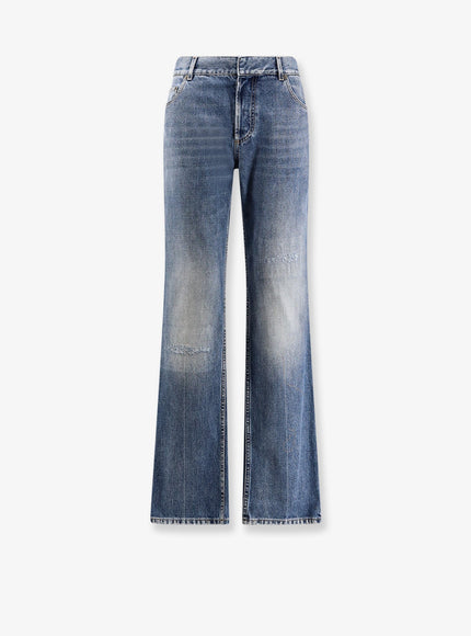 Dior Regular Fit Stone-Washed Denim Jeans Bleu