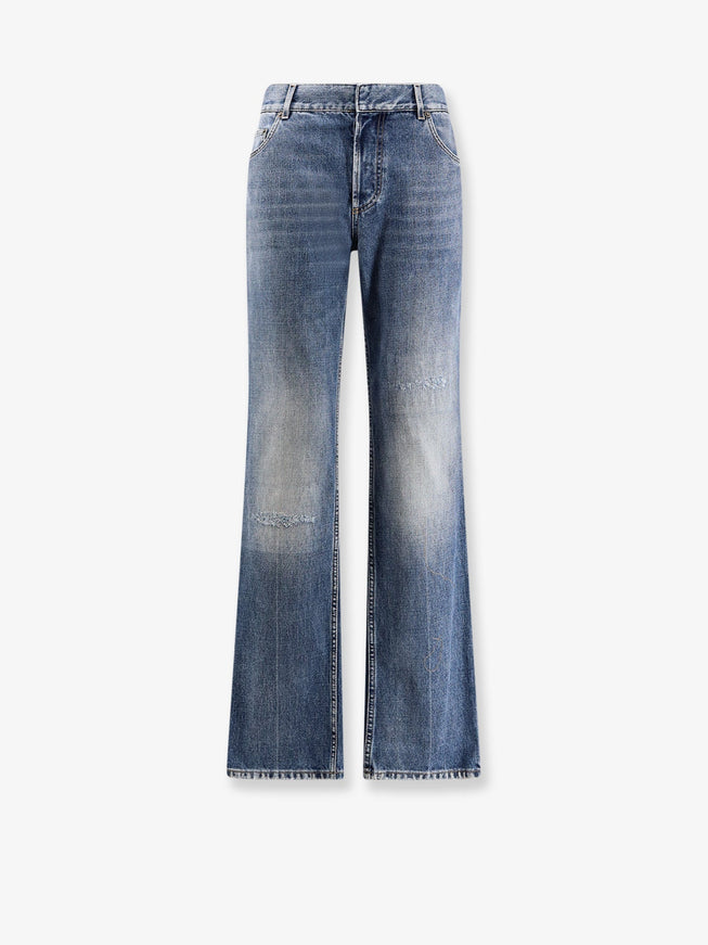 Dior Regular Fit Stone-Washed Denim Jeans Bleu