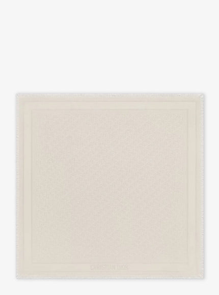 Dior Dior Oblique Cashmere And Silk Shawl Uni Ecru Ivoire