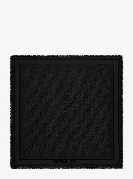 Dior Dior Oblique Cashmere And Silk Shawl Uni Noir
