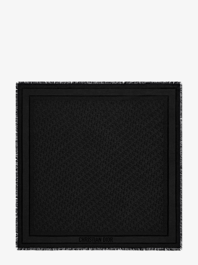 Dior Dior Oblique Cashmere And Silk Shawl Uni Noir