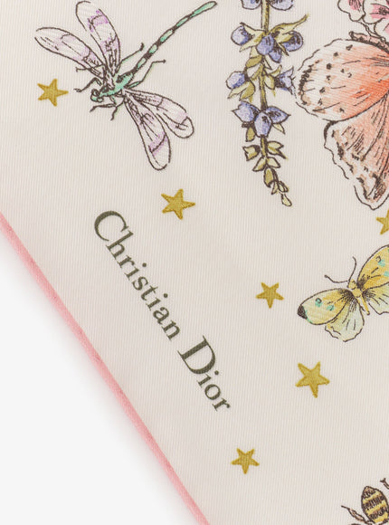 Dior Flowers Calendar Triangle Silk Foulard