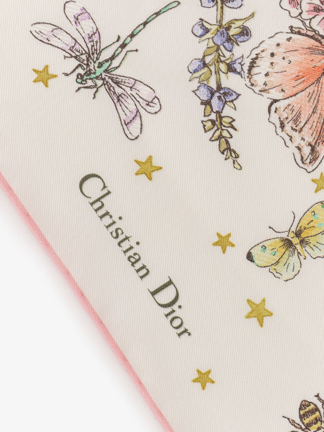 Dior Flowers Calendar Triangle Silk Foulard