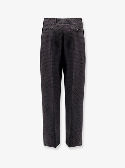 Dior Polka-Dots Virgin Wool And Alpaca Jacquard Trousers
