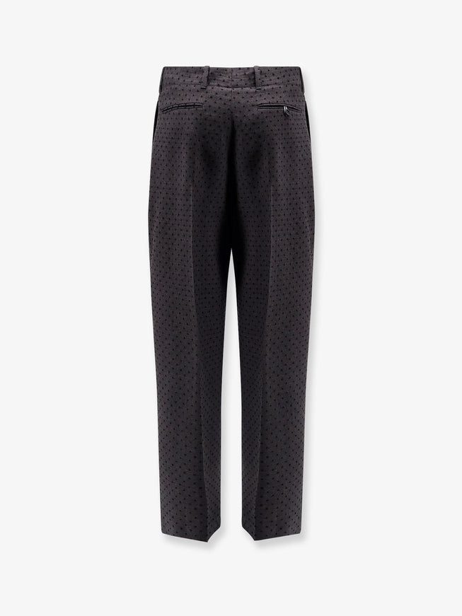 Dior Polka-Dots Virgin Wool And Alpaca Jacquard Trousers