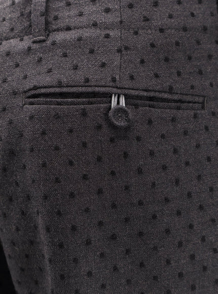 Dior Polka-Dots Virgin Wool And Alpaca Jacquard Trousers