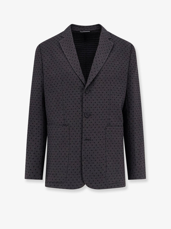 Dior Polka-Dots Virgin Wool And Alpaca Jacquard Blazer Nero