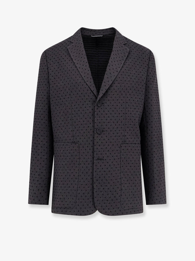 Dior Polka-Dots Virgin Wool And Alpaca Jacquard Blazer Nero