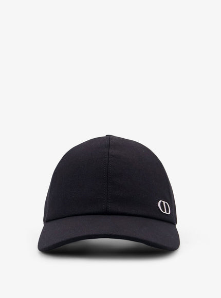 Dior Cotton Hat With Metal Cd Logo Nero